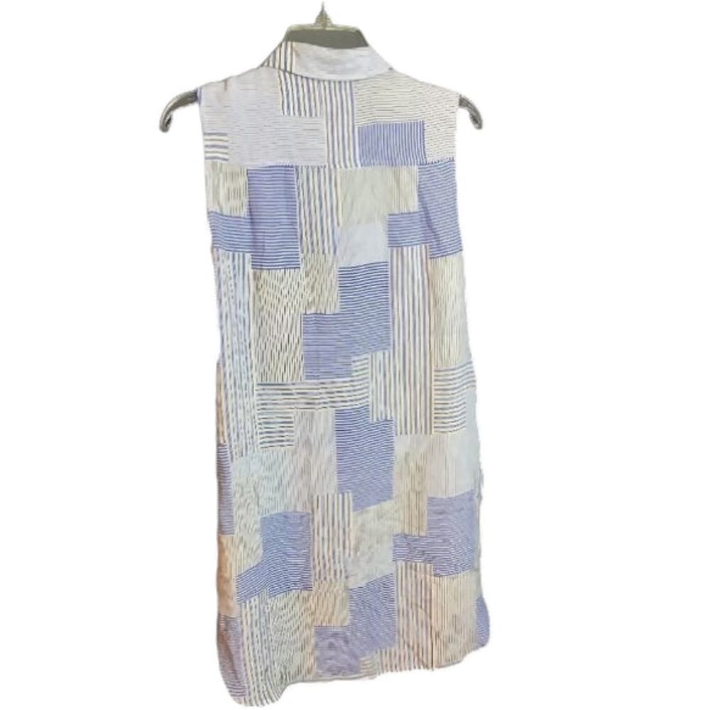 Equipment Michaela Linear Patchwork Silk Dress St… - image 7